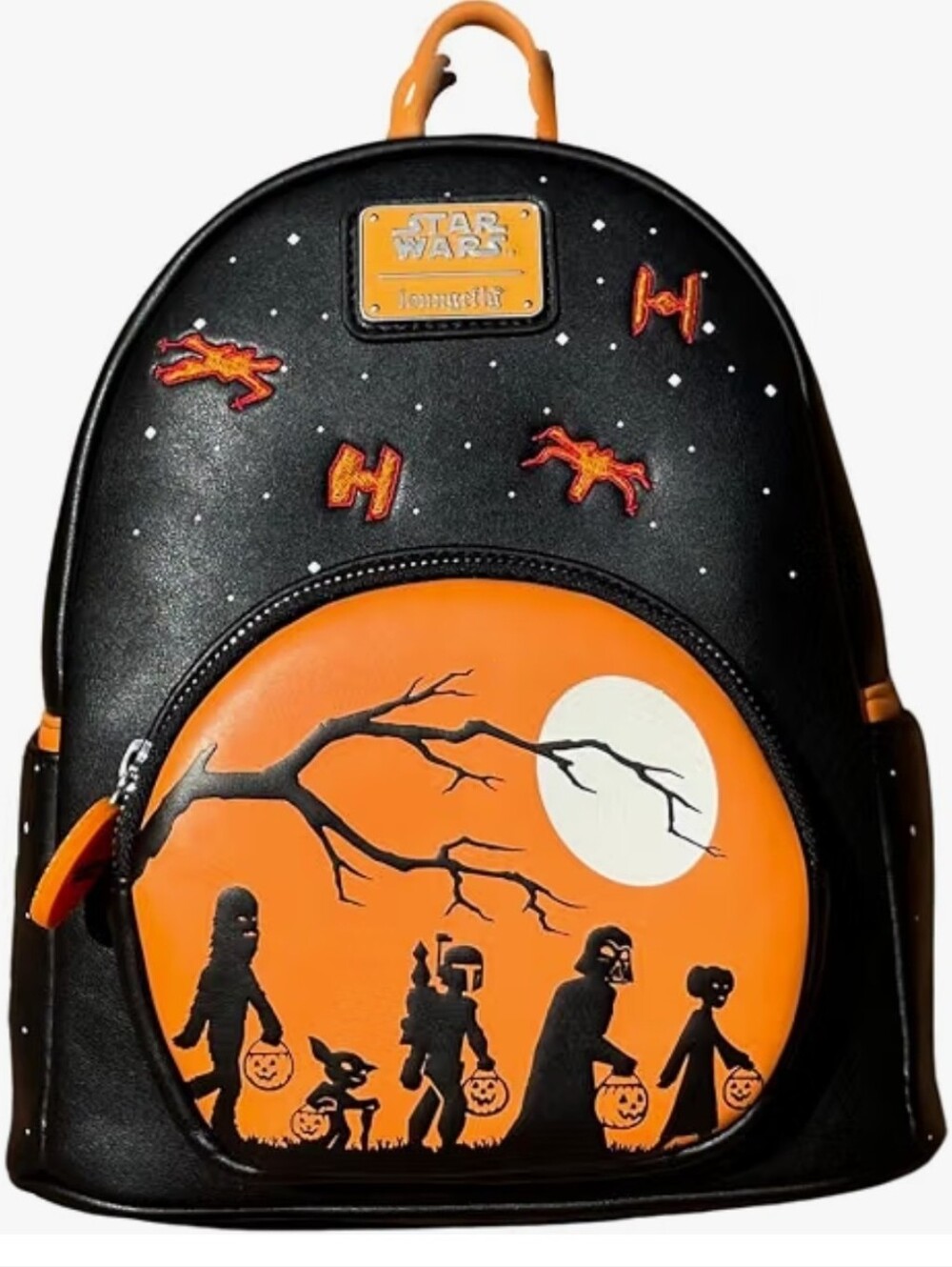 Loungefly Star Wars Halloween Trick or Treat Glow-in-the-Dark Mini Backpack NW